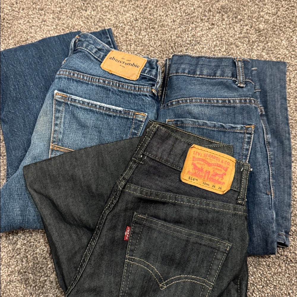 Lot of boys jeans-Abercrombie children’s Place and Levi’s